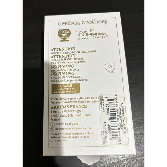 Arribas Brothers Disneyland Paris LE Glass Key Frozen Olaf 106/200 W/ Box & COA - Picture 10 of 11
